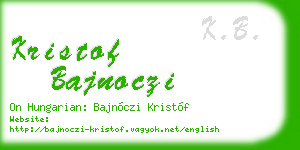 kristof bajnoczi business card