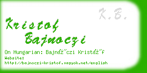 kristof bajnoczi business card